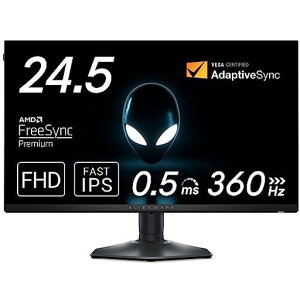 DellAW2523HF24.5C`AlienwareQ[~Oj^[(3NԖP_ۏ/FHD/FastIPS/DPHDMI/sRGB99%/c]/0.5ms/360Hz/AMDFreeSync