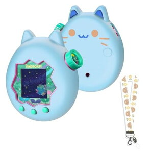 TamagotchiParadise(たまごっちパラダイス)用ケースカバー柔らかいシリコン製保護ケースかわいい子供向き指紋防止防水保護耐衝撃ギス防止耐久性ハンドストラップ付き(ブルー)