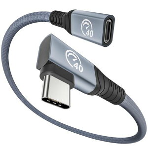 USB 4 �����P�[�u�� 240W 0.3M, L�� Thunderbolt 4/3 & USB C�^�C�vc�����R�[�h PD 3.1�}���[�d 40Gbps �����f�[�^�]�� 8K@60Hz�f���o�� iPhone15, MacBook, iPad