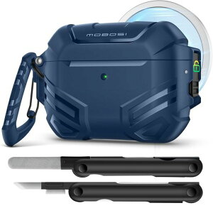 MOBOSIforAirPodsPro3�P�[�X���b�N�t���AAirPodPro��3����P�[�X�Ή�[MagSafe�Ή�]�A�R�p�K�i�ی�J�o�[�A�N���[�i�[�L�b�g&�L�[�`�F�[���t���A�j������(2025)�A�u���[