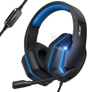 Acer �Q�[�~���O�w�b�h�Z�b�g�L�� OHW344�x���[���E���O�t���[ �Q�[�~���O�w�b�h�z�� �v���d�l�E�����x�}�C�N 3D �T���E���h�T�E���h 50mm�h���C�o�[ 3.5mm �L�� ���̉��� �y�� �w�b�h�z�� �w�c