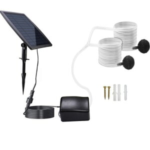 Yunkingソーラーエアポンプエアーポンプ酸素ポンプ空気ポンプソーラー充電式エアポンプ太陽光充電で電源不要静音設計軽量コンパク釣り/池/水族館/庭池【パターン3種類】