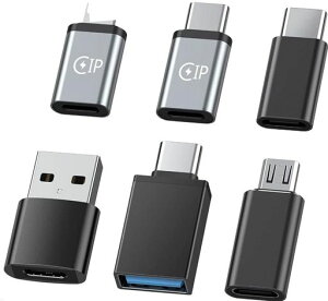 USB-CアダプタセットUSBType-C変換アダプタタイプcライトニングlightningType-COTG機能搭載Micro変換アダプタ【6個】