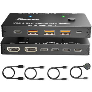 USBCKVMXCb`4K/1080P@60HzfAj^[KVMXCb`2̃m[gPC2̃j^[10Gbps4USB3.0foCXLALRUSBP[ut2̃m[gPCp100WPD