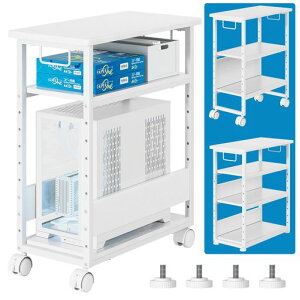 MIYOKI PC���S�� �p�\�R�����S�� �p�\�R�����b�N �f�X�N�T�C�h���[ �L���X�^�[�t�� ��60cm �������� 3�i���[ CPU���[ (�z���C�g)