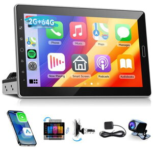 2G+64G10.1�C���`Android1DIN��]���c�^�^�b�`�X�N���[���J�[�I�[�f�B�I�AHodozzy�J�[���W�I���C�����XCarPlay/AndroidAuto�Ή�1DIN�w�b�h���j�b�g�J�[�v���C���[