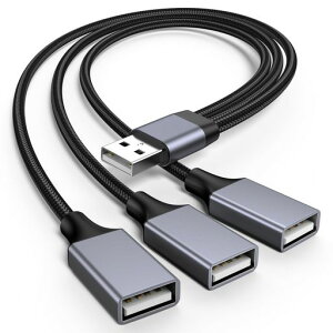 KAYQINHOUSB�X�v���b�^Y�P�[�u��3����USBA�����P�[�u��1�I�X3���Xusb2.0�A�_�v�^usB�g���P�[�u������i�C������USBA�}���`�|�[�g�[�d�f�[�^�]��480Mbps�f�[�^�]���AOTG�@�\�Ή�