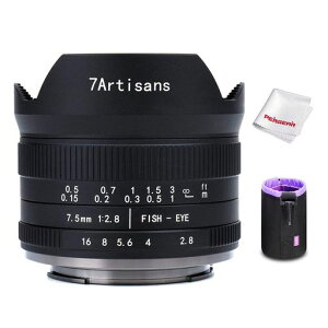7artisans 7.5mm F2.8 II ���჌���Y ���L�p Sony�~���[�J�����p APS-C�T�C�Y�Ή� Fish eye II �\�j�[E�}�E���g�����Y