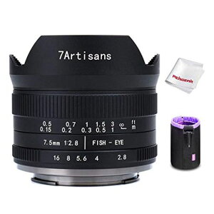 7artisans 7.5mm F2.8 II ���჌���Y ���L�p Sony�~���[�J�����p APS-C�T�C�Y�Ή� Fish eye II �\�j�[E�}�E���g�����Y