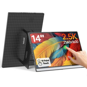 Intehill ���o�C�����j�^�[ 14 �C���` �����^ �^�b�`�p�l�� QHD 2.5K (2560x1600) �����E�y�� �}���`�^�b�`�Ή� ���o�C���f�B�X�v���C VESA ������ 16:10 �|�[�^�u�����j�^�[ IPS
