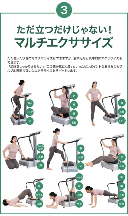 楽天市場】振動マシン 乗るだけエクササイズ クレイジーフィットネス 