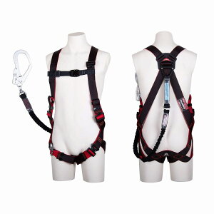 藤井電工 新規格 フルハーネス レヴォハーネス 〔ノビロンランヤード1本付〕 M Lサイズ TH-508-NV93SV-OT-BKR-M-R23 TH-508-NV93SV-OT-BKR-L-R23 ツヨロン 墜落制止用器具 安全帯