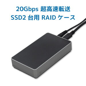 USB 20Gbps RAIDP[X (M.2 NVMe SSD 2p) RS-ECM2-R20GA USB Type-C HDD RAIDP[X 2 USB3.2 Gen2x2 20Gbps Ή 1600MB/s MV[g SSD M.2 P[X p RAID1