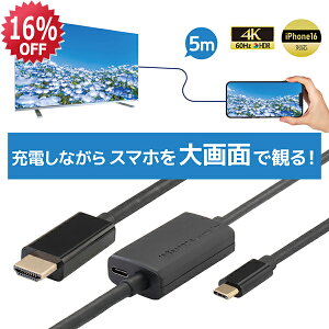 y12/4 20` P2{ ő5~OFFzUSB Type-C to HDMI ϊP[u 5m PD 100W Ή RS-UCHD4K60-5MA X}z er ڑ P[u X}z er  f X}zerP[u AhCh iPhone17 Type-C HDMI 