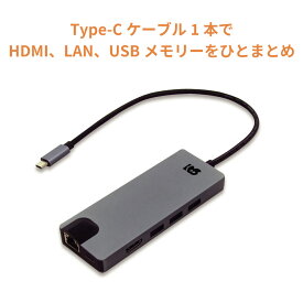 USB Type-C マルチアダプター（4K60Hz・PD対応・30cmケーブル）RS-UCHD-PHL4A HDMI USBハブ Type-C ハブ LAN HDMI USB-C ハブ USB 5Gbps USB Power Delivery PD 3.0 100W ドッキングステーション