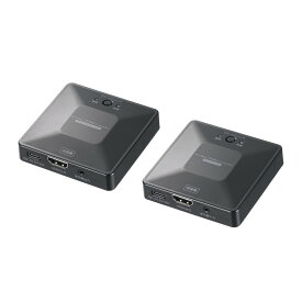 サンワサプライ VGA-EXWHD13 ワイヤレスHDMIエクステンダー（最大60m延長・セットモデル） 送受信機セット フルHD対応 最大60m 無線 HDMI延長器 コンパクトサイズ 設定不要 ドライバ不要