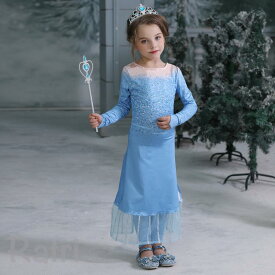 お姫様 ハロウィン 風 ドレス プリンセスドレス 長袖 子供ドレス 雪 ドレス 子供用 ワンピース コスプレ プレゼント