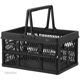 折りたたみコンテナ 26L L サイズ ブラック 収納かご 持ち運び簡単 幅 45× 奥行 31.5× 高さ 25cm