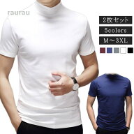 タートルネ メンズ おしゃれ 春夏秋 半袖 モックネック ハイネックシャツ 無地tシャツ イベント ゴルフウ…