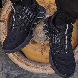 鋼先芯 つま先保護 セーフティーシューズ メンズ 安全靴 作業靴 メンズ ワークシューズ 安全シューズ スニーカー 耐滑耐油 滑り止 衝撃吸収 工事現場 軽作業