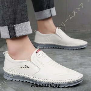 メンズ スリッポン オシャレな モカシン サンダル ビジネス シューズ ローファー 厚底スリッポン ソフトモカシン 通気 カジュアル 柔らかい 屈曲性 幅広