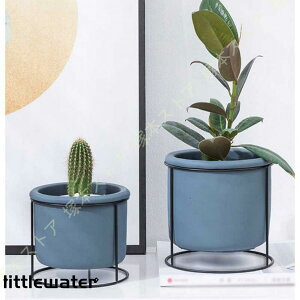 セメント製 植木鉢 観葉植物鉢 底穴無し 北欧 円形 シンプル おしゃれ プランター インテリア 置物 鉄骨植木鉢 モランディ 小型植物適用 アイデア多肉植物鉢