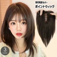 送料無料 ポイントウィッグ 部分ウィッグ ヘアピース かつら 頭頂部 つむじ 前髪 トップカバー つけ毛 レ…