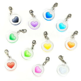 ファンマークチャーム ハート 11色 絵文字 ファンマーク 推しマーク キーホルダー チャーム 概念 概念グッズ SNS 推し色 推しカラー メンバーカラー ピンク 赤 オレンジ 黄色 黄緑 緑 水色 青 紫 黒 白 推し 推し活 グッズ アニメ 漫画 舞台 ゲーム アイドル グッズ sosoto