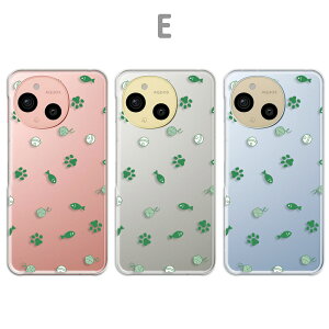 AQUOS sense9 カバー クリア アクオスセンス9 ケース aquossense9 スマホケース クリアケース 猫モチーフ ネコ ねこ 総柄 かわいい おしゃれ キャット 透明 アクオスシーズン9 スマホカバー あくおす