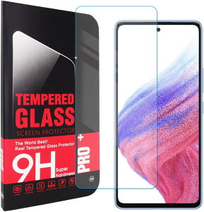 Galaxy A53 SC-53C / SCG15 ギャラクシー 専用 ガラス 保護フィルム 強化ガラス 液晶保護 飛散防止 指紋防止 硬度9H 高光沢 クリア 送料無料 ギャラクシーa53 フィルム galaxya53 ふぃるむ