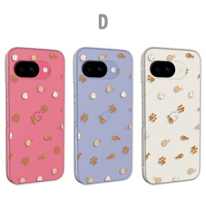 Google Pixel9a カバー クリア グーグルピクセル9a ケース pixel9aケース スマホケース クリアケース 猫モチーフ ネコ ねこ 総柄 かわいい おしゃれ キャット 透明 グーグルピクセル9aケース googlepixe