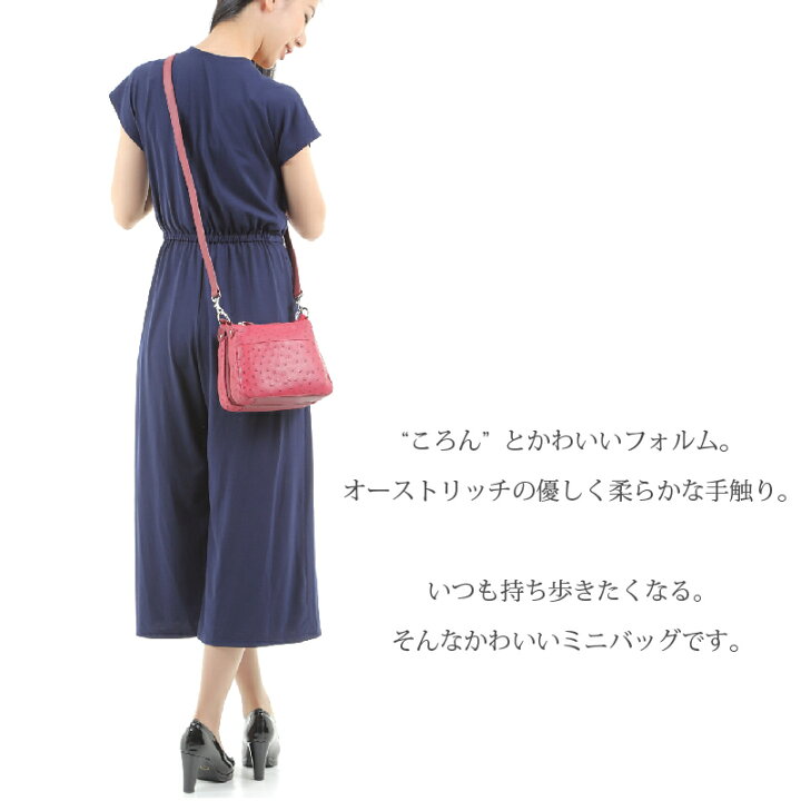 楽天市場】＼本日限定！店内全品P5倍／ミニバッグ オーストリッチ 本革 