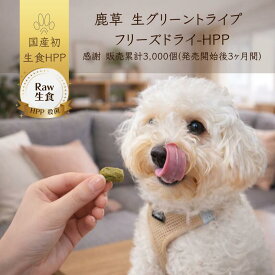 犬用 生食 鹿 グリーントライプ 犬 フリーズドライ ローフード 猫 raw フリーズドライ 高齢犬 シニア犬 犬食欲 酵素 乳酸菌が豊富 腸内環境改善 便の匂い 犬口臭 HPP 生食 初めてのトライプ 犬トライプ 国産 日本製 乾燥重量9g（50g相当) 生 ドッグフード 無添加