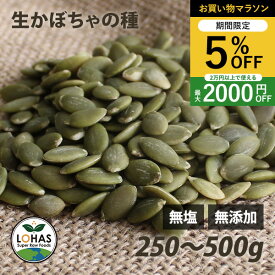 ＼お買い物マラソン限定19日20時〜5%off／ パンプキンシード（生・かぼちゃの種） 250g・500g 無塩 無油 無添加 塩不使用 油不使用 食用 非常食 保存食 ローフード 酵素 ダイエット ロハス LOHAS