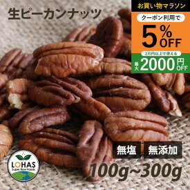＼お買い物マラソン限定9日20時〜5%offクーポン／ ピーカンナッツ（生） 100g・300g 無塩 無油 無添加 ローフード 酵素 ダイエット ナッツ ヴィーガンナッツ ビーガン ロハス LOHAS