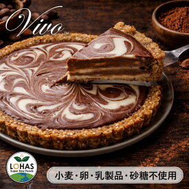 チョコタルト 【Vivo】18cm ヴィーガン 乳製品不使用 卵不使用 小麦不使用 砂糖不使用 グルテンフリー チョコレート カカオ ケーキ ロータルト 冷凍 お取り寄せ ギフト 誕生日 クリスマス ロハス LOHAS