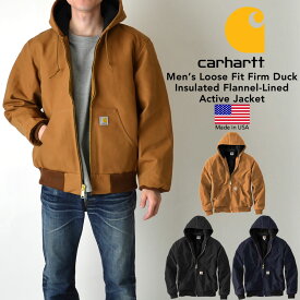 【全品ポイント5倍！エントリーで最大47倍】Carhartt カーハート J140 DUCK QUILTED FLANNEL-LINED JACKET アクティブジャケット MADE IN USA パーカー アウター アメカジ ワーク