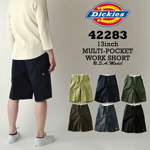 Dickies 42283 �f�B�b�L�[�Y 13INCH MULTI-POCKET WORK SHORT ���[�N�V���[�c �V���[�g�p���c �����Y�n�[�t�p���c �Z�p�� �{��USA���C��