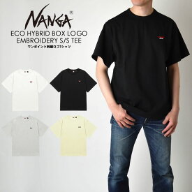 NANGA ナンガ BOX LOGO EMB S/S TEE ボックスロゴ ワンポイント刺繍 半袖Tシャツ