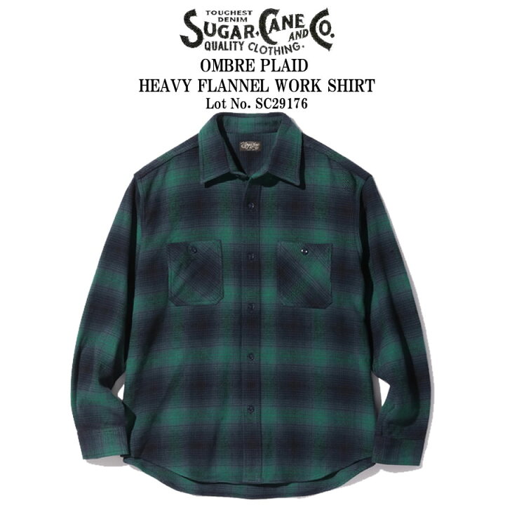 楽天市場】SUGAR CANE シュガーケーン OMBRE PLAID HEAVY FLANNEL WORK 
