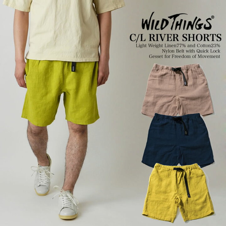 楽天市場 セール 30 Off Sale Wildthings ワイルドシングス C L River Shorts リバーショーツ ショートパンツ コットン リネン Wtad Ray Online Store