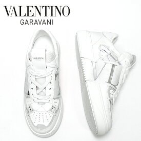 VALENTINO ヴァレンティノ ガラヴァーニ Garavani 1W2S0V66 KIG 0N8 ロゴレザースニーカー ホワイト 白 レディース 靴 BIANCO バレンチノ バレンティノ ヴァレンチノ ロゴメタル シルバー