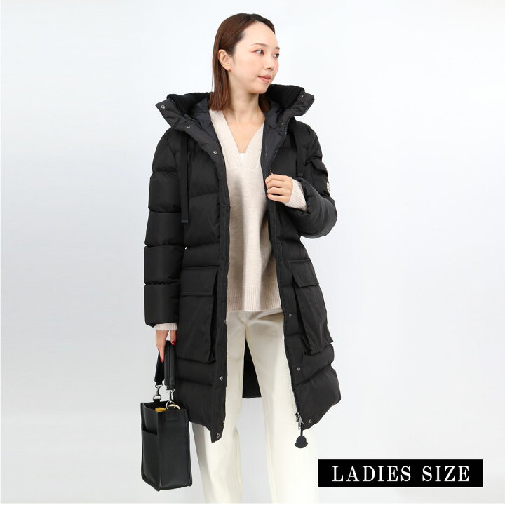 Moncler ブラック ダウンミディアムロング Moncler - ロング ダウン