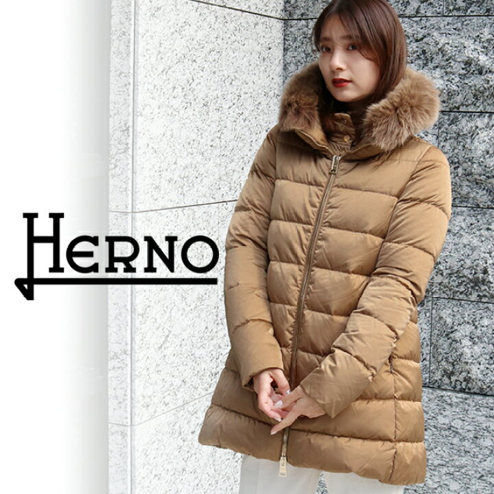 楽天市場】HERNO ヘルノ PI0670D 12017 BROWN(2155) 2WAY ファー 