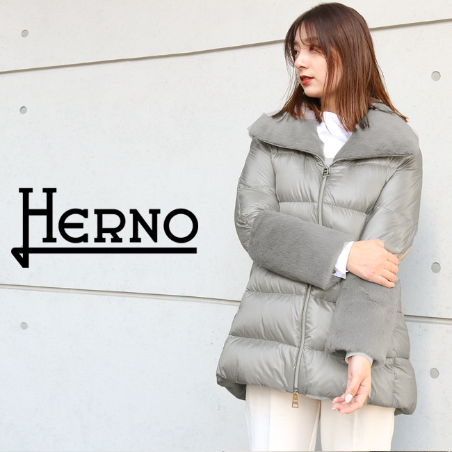 日本に HERNO ヘルノ レディース ダウンコート サイズ42 グレー ダウン - ダウンジャケット - news.elegantsite.gr
