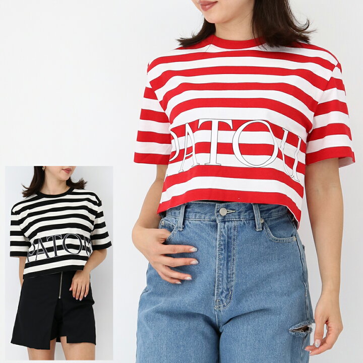 楽天市場】PATOU パトゥ JE1099990 レディースロゴTシャツ ボーダーT  