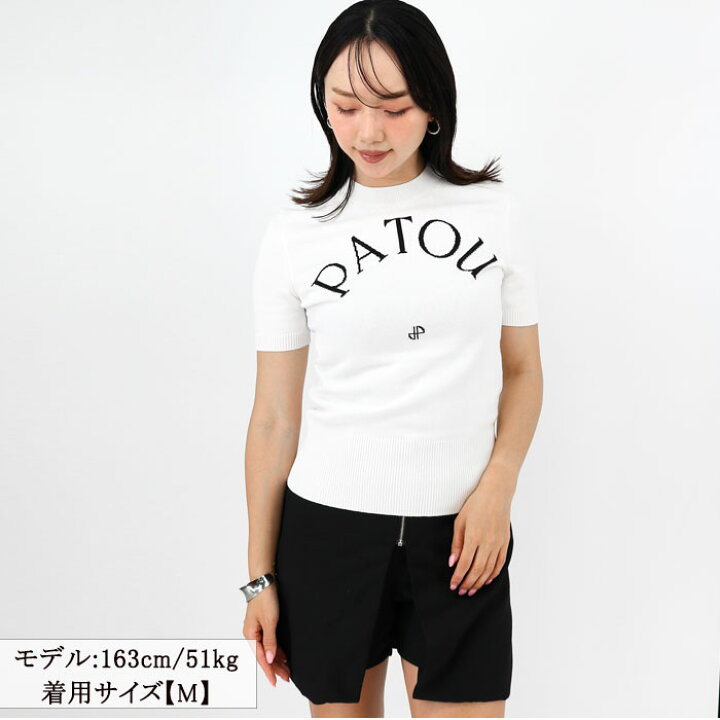 楽天市場】PATOU パトゥ KN0688045 ロゴ半袖ニット クルーネック 