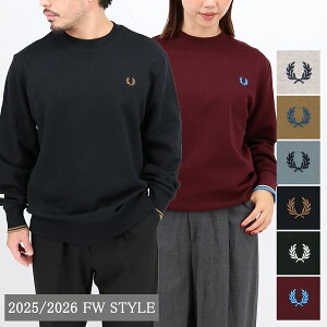 ��FRED PERRY �t���b�h�y���[ �X�E�F�b�g M7535 Crew Neck Sweatshirt ���� �v���I�[�o�[ �g���[�i�[ �N���[�l�b�N �ێ� �����Y ���f�B�[�X ���j�Z�b�N�X �j�����p ���S�h�J �u�����h
