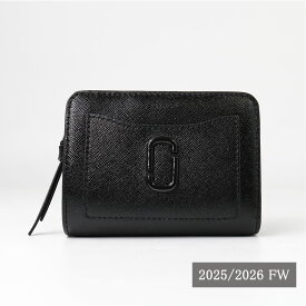 ■MARC JACOBS マークジェイコブス 二つ折り財布 2F3SMP051S07 ザ DTM ユーティリティ スナップショット SNAPSHOT コンパクト ウォレット ミニ ロゴ ランドジップ 小銭入れ付き ギフト プレゼント