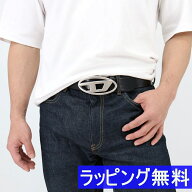 ■DIESEL ディーゼル X08516 PR666 b-1dr ベルト ロゴバックル ブラック メンズ レディース ユニセックス…